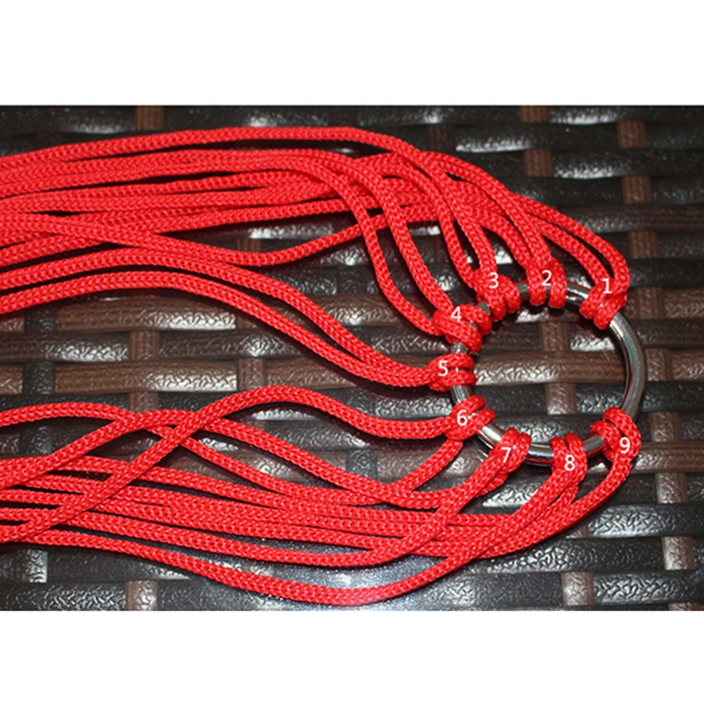 Worgeous 1Pack Hammock for Sleeping Outdoors in Red Breathable Mesh
