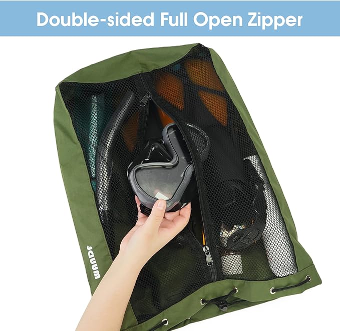 WANDF Swim Bag Mesh Drawstring Backpack Beach Backpack for Swimming, Gym, and Workout Gear