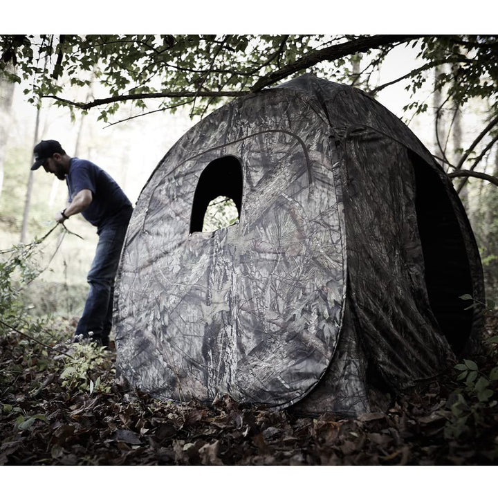 Ameristep Doghouse Run & Gun Hunting Blind | Lightweight 2 Person Ground Blind in Mossy Oak Break-Up Country, One Size