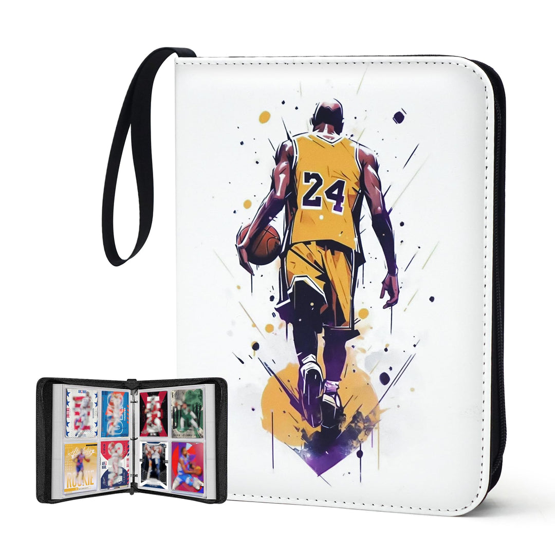 400 Pockets Basketball Card Binder,Gifts for Basketball Trading Cards Collectors,Portable Waterproof Card Storage Bag with Removable Sleeves,Compatible with Basketball,Football and Sports Cards