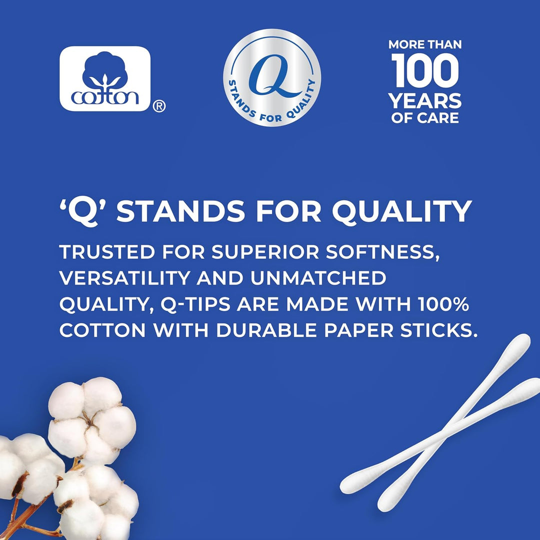 Q-Tips Cotton Swabs | 100% Cotton | Hygiene & Beauty Care | 750 Count