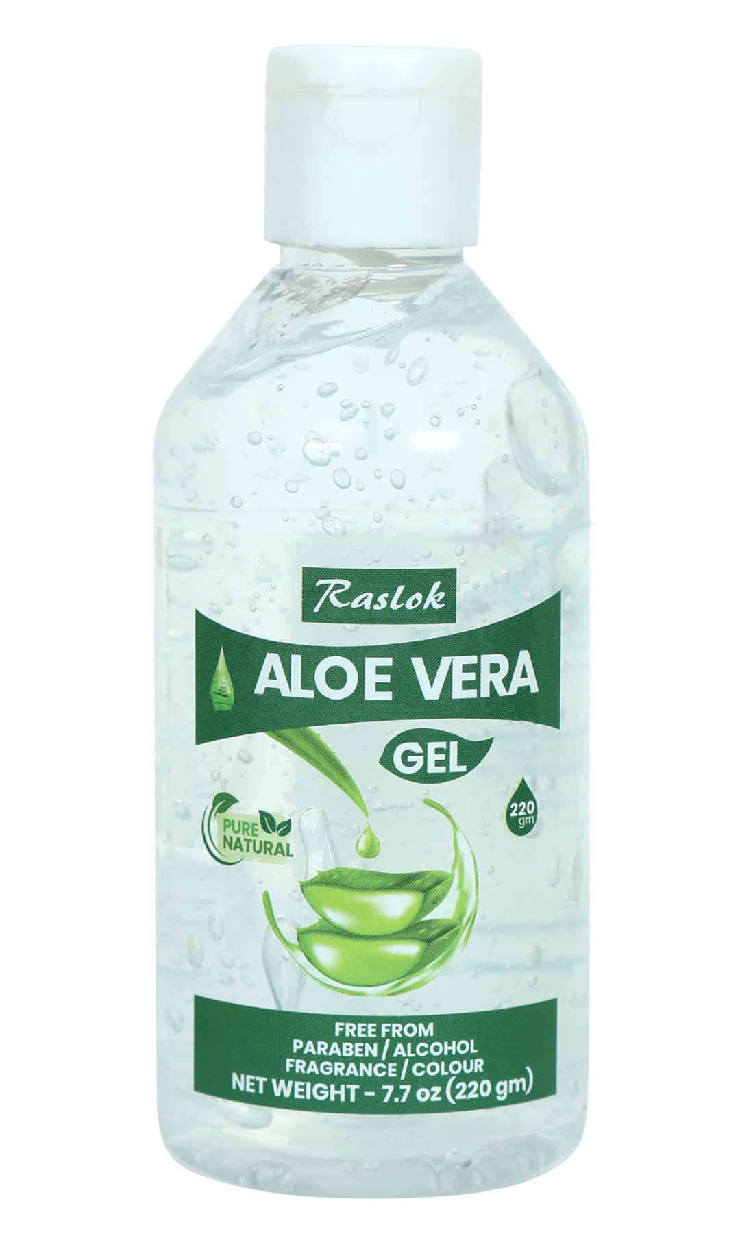 Raslok Aloe Vera Gel | 100% Pure Natural Aloe Gel For Moisturizing Face Skin & Hair Care,Durable Moisturizing Hydrating Soothing