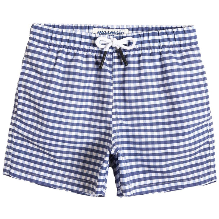 maamgic Boys Swim Trunks Toddler Swim Shorts Little Boys Bathing Suit Swimsuit Toddler Boy Swimwear,Check Bluepurple,2 T