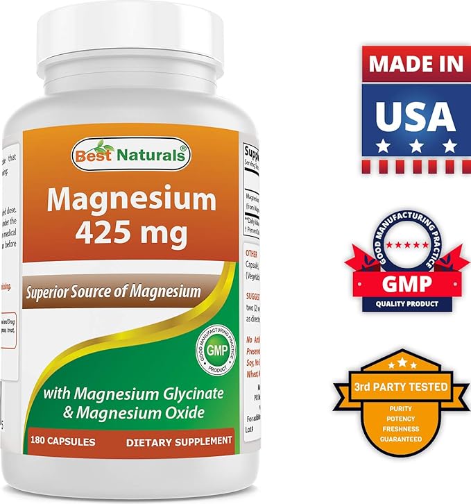 Best Naturals D-Mannose 1500 mg & Magnesium Glycinate 425 mg