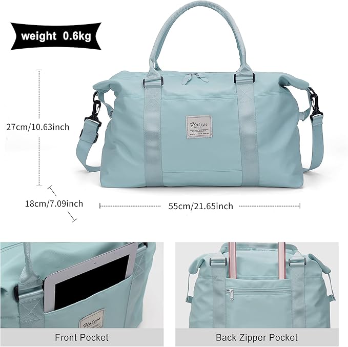 Travel Duffel Bag,Sports Tote Gym Bag,Shoulder Weekender Overnight Bag for Women