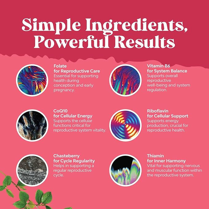 Fertility Supplement for Women with Prenatal Multivitamins - Female Fertility Support with Prenatal Choline Inositol Folate Chasteberry and CoQ10 Fertility Blend for Women to Promote Faster Conception