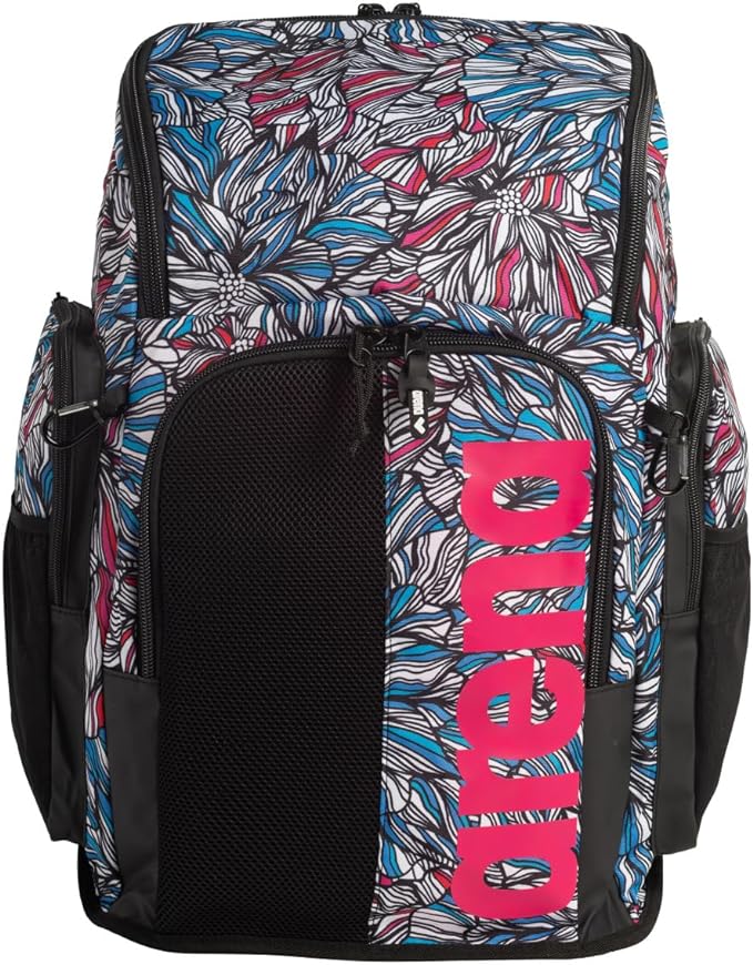 ARENA Spiky III Backpack 45 Swimming Athlete Sports Gym Rucksack Large Training Gear Equipment Swim Bag for Men and Women, 45 Liters, Dahlia