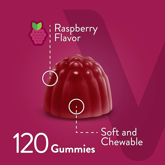 Collagen and Biotin Gummies for Hair Skin and Nails - Hair Growth Vitamins, Nail Growth, Skin Vitamins - Biotin and Collagen Gummies for Women, Men, & Teens - Tasty Chewable Raspberry Flavored Gummy