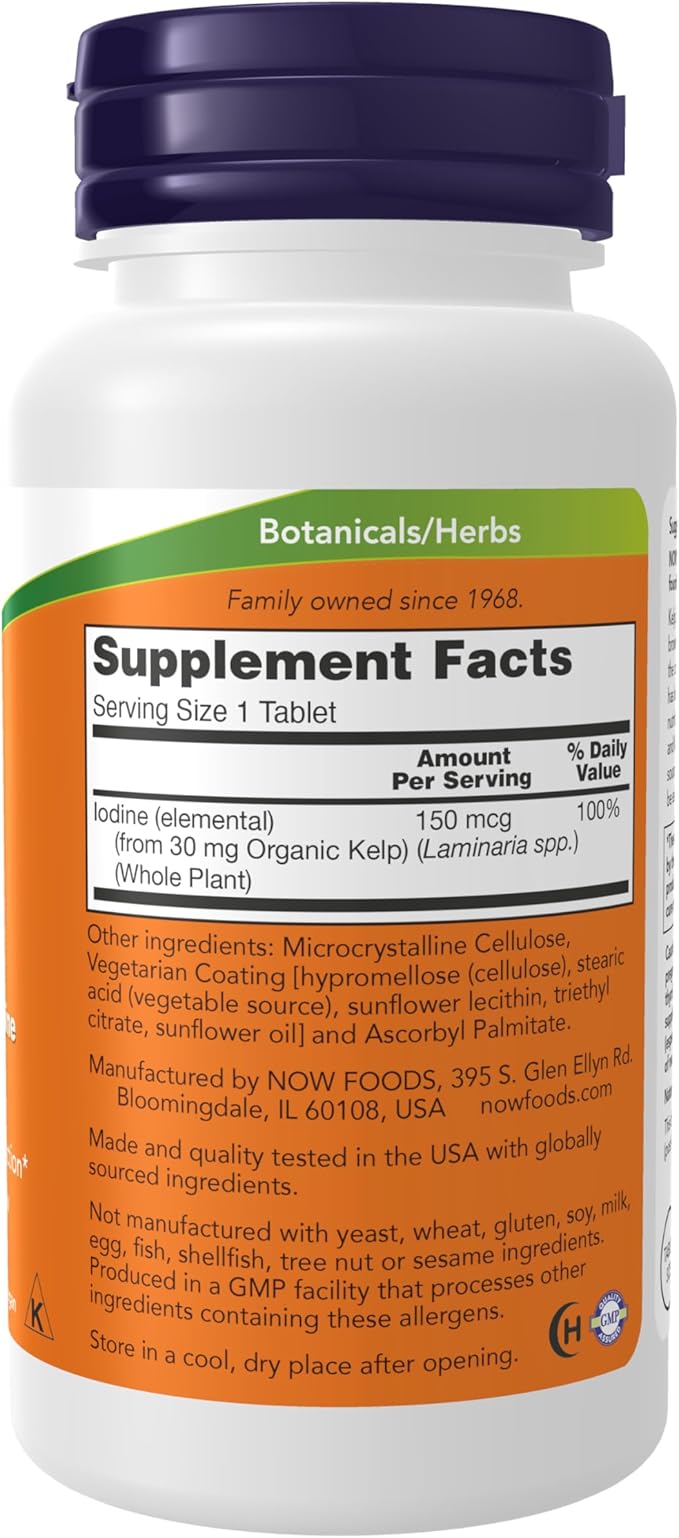 Now Foods Kelp, 150mcg of Natural Iodine, 200 Tablets