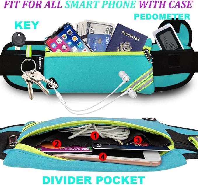 Belt Bag Fanny Pack, Gear Running Belt Waist Bag,Travel Money Belt Cell Phone Holder for Gym,Workout, Fitness, Exercise, Hiking, Cool Gifts ideas for Runners Mom Father Christmas