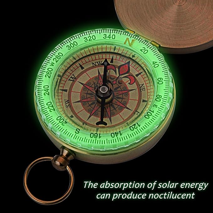 Camping Survival Compass for Hiking, Kids, Camping Hunting, Outdoor Military Navigation Tool