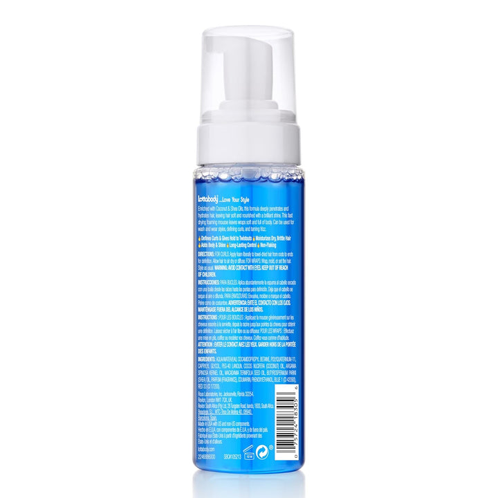Lottabody Coconut Oil & Shea Curl Mousse | Anti-Frizz, Soft Wraps | 7 Fl Oz (2-Pack)
