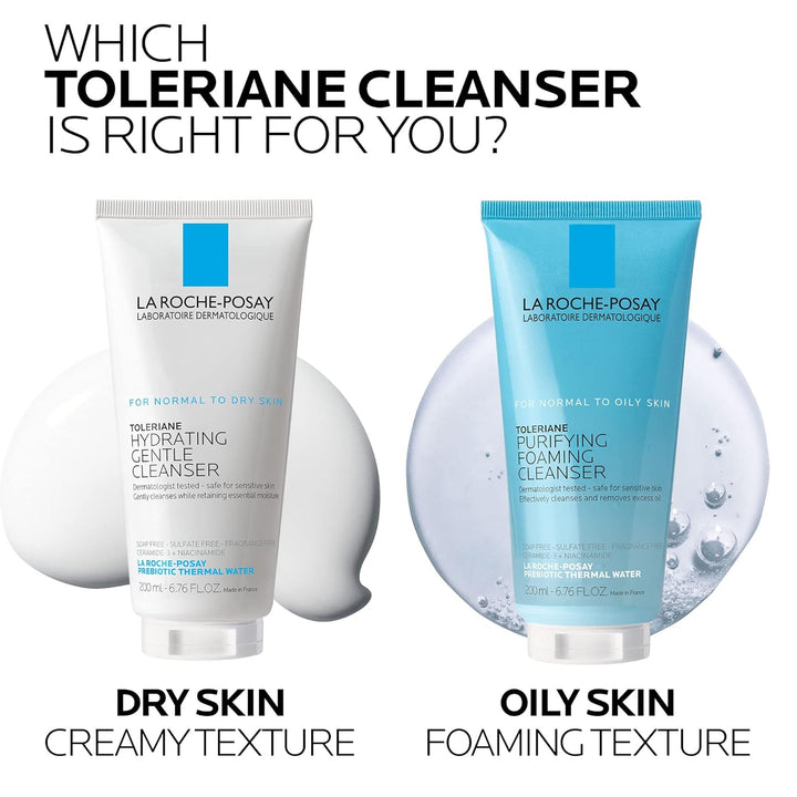La Roche-Posay Toleriane Hydrating Face Cleanser | Niacinamide & Ceramides | Fragrance-Free, For Sensitive Skin