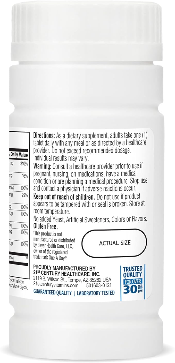21st Century One Daily Men's Health Tablets, 100 Count (Pack of 2)