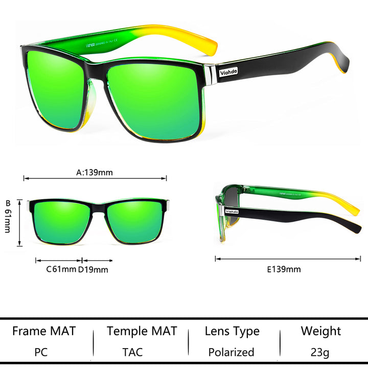 VIAHDA Polarized Sports Sunglasses for Man Cycling Running Fishing Golf Sun glasses Women HD6009