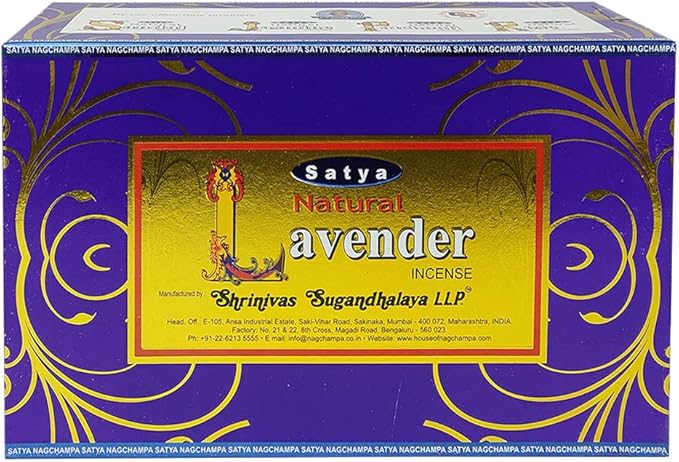 Natural Lavender Incense Sticks and Incense Stick Holder Bundle Insence Insense Satya Incense