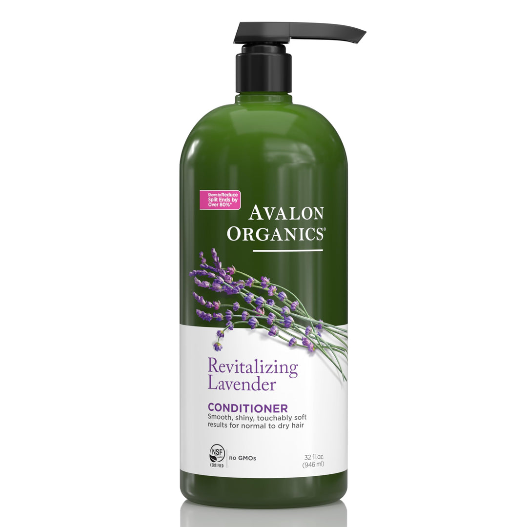 Avalon Organics Revitalizing Lavender Conditioner, For Smooth, Shiny, Touchably Soft Hair For Normal To Dry Hair, 32 Fluid Ounce