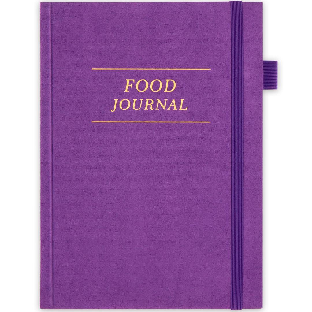 5 MINUTES A DAY Food Journal, Weight Loss Journal for Women, Food Diary to Track Meals, A5 Size Calories Counter Book, 180 Days Diet Wellness Planner for Healthier Lifestyle -Purple