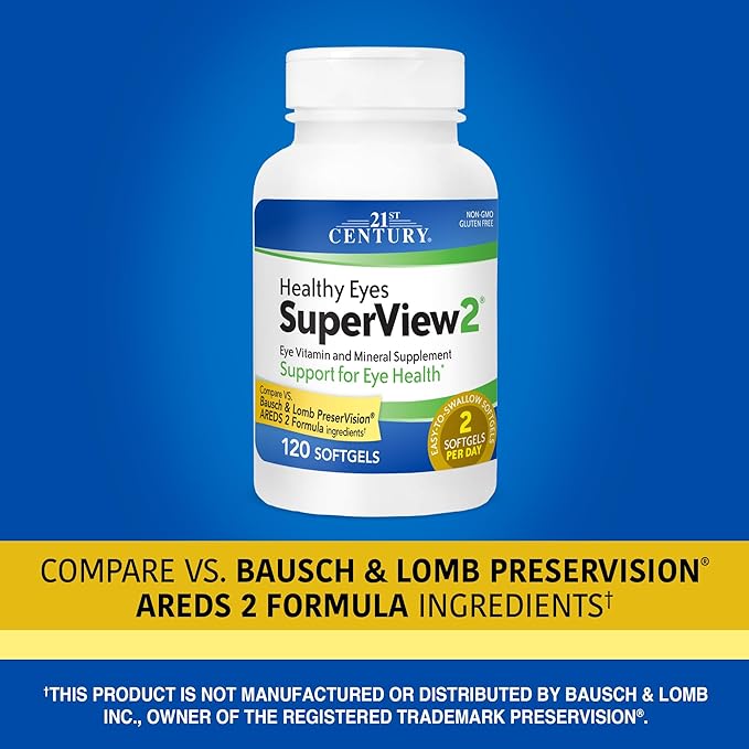 21st Century Healthy Eyes SuperView 2 Softgels, 120 Count