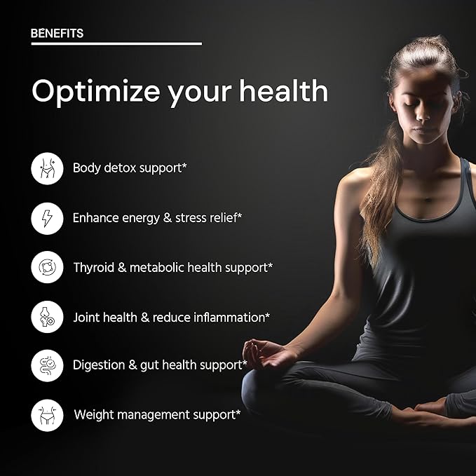 Restore - USDA Organic Superfood & Herbal Complex - 12,000mg - Sea Moss, Ashwagandha, Black Seed Oil, Turmeric, Shilajit & BioPerine® for Max Asorption- Energy, Immune & Detox Support (60 Capsules)