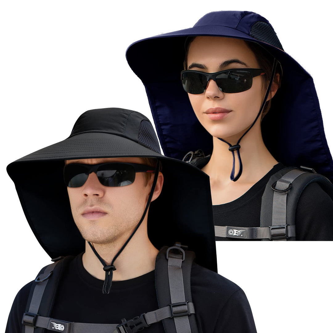 Sun Hat for Men Women with Neck Flap,UPF 50+ UV Protective Hiking Fishing Hats,Wide Brim Sun Hat for Women&Men …