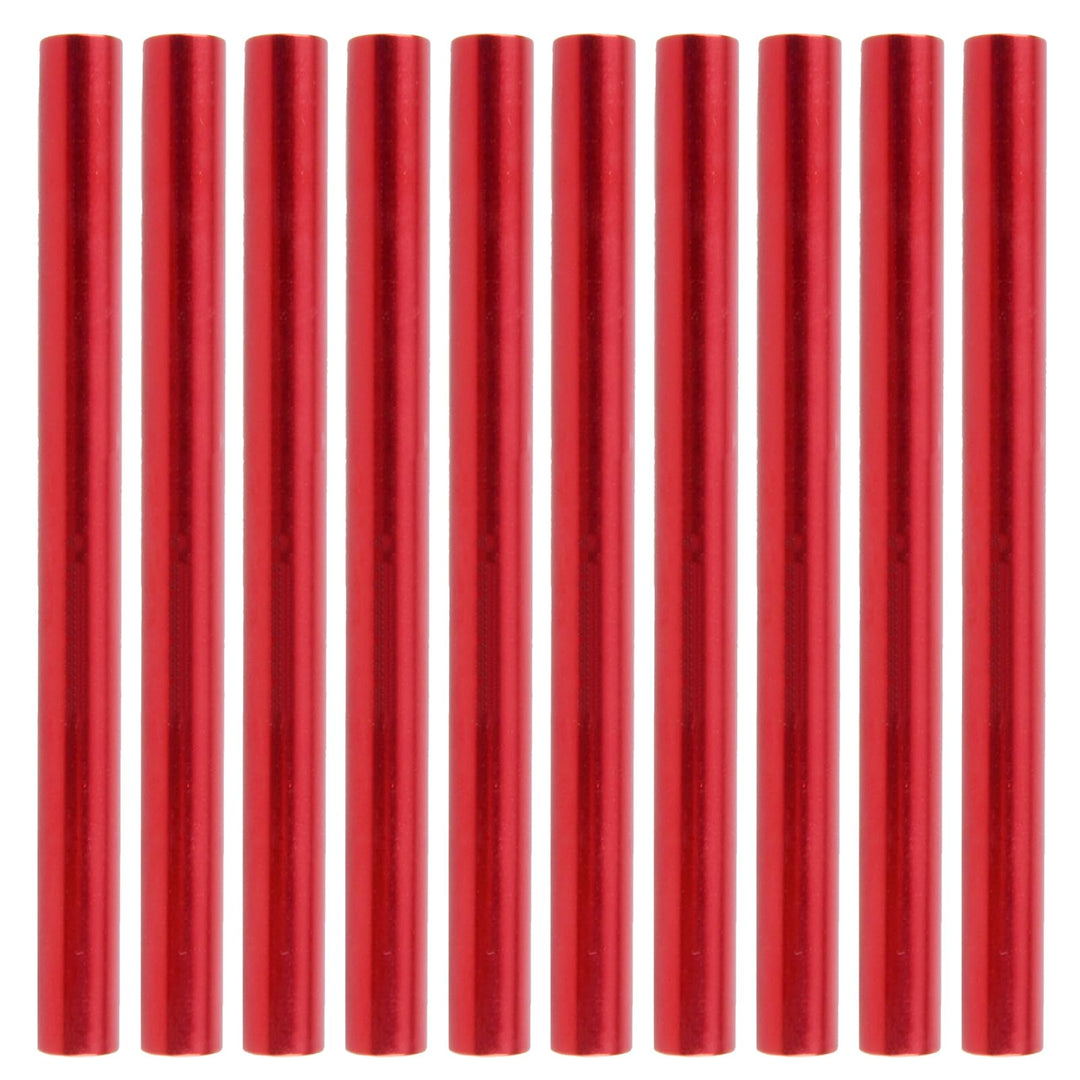 Triwonder Tent Pole Repair Splint Repair Kit Spare Repair Tube for Diameter 8.5-10.5mm (Red - 10 Pack)