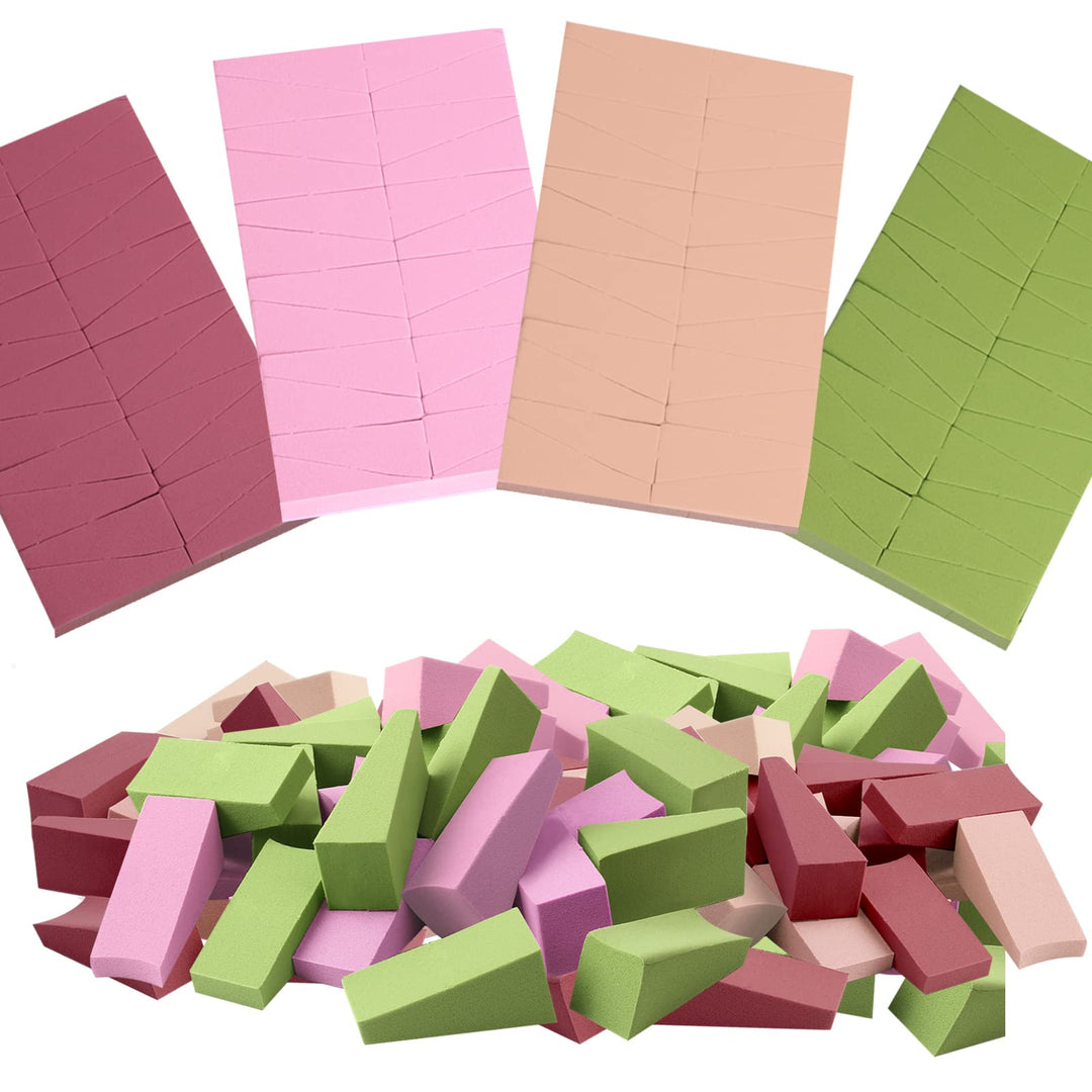 Wsyub Makeup Wedges, 96Pcs Makeup Blenders Sponges, Soft Sponge Cosmetic Puff Small Wedge Shape, Latex Free Foam Sponges Powder