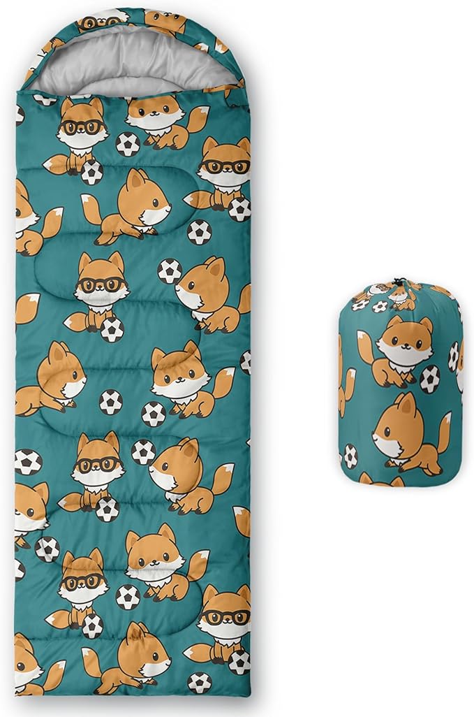 AILONEN Boys Sports Camping Sleeping Bags,Lightweight & Waterproof,3 Season Warm & Cool Weather,Black Player Basketball Sleeping Bags for Kids Adults,Travelling,Outdoors