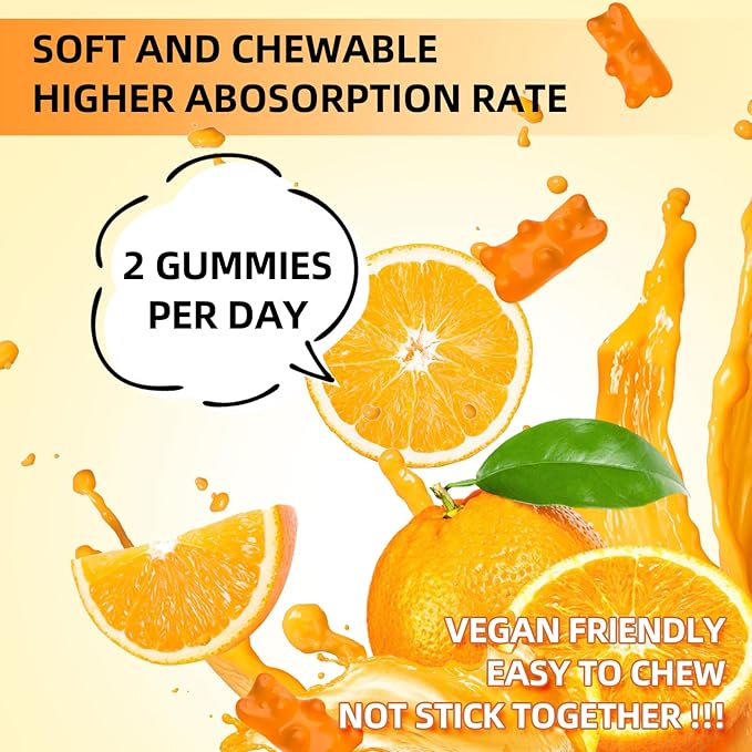 Potassium Gummies for Adults, Potassium Magnesium Supplement for Leg Cramps & Immune Health, Sugar-Free, Vegan Orange Flavors-120 Count