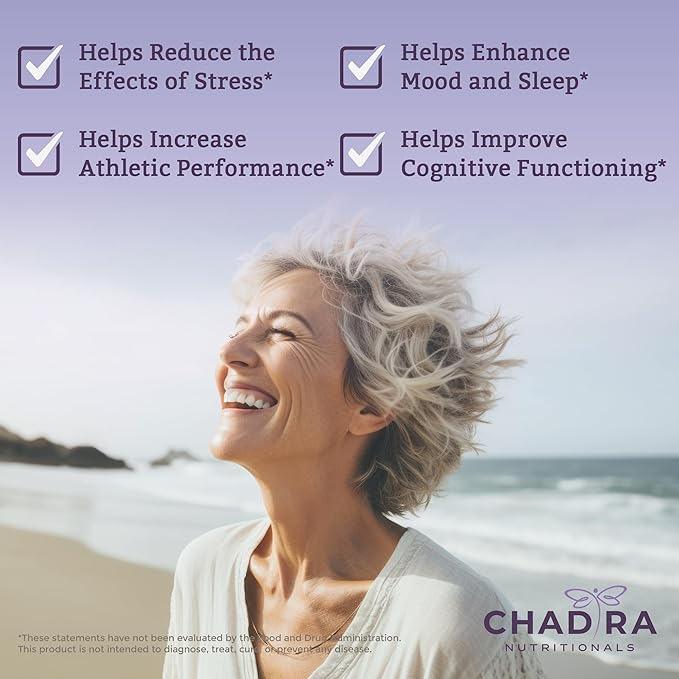 Ashwagandha Supplements - Contains Organic Ashwagandha & Black Pepper for Stress Management, Cognitive Supplement & Mood Support Supplement - Non-GMO, Gluten Free - 60 Capsules