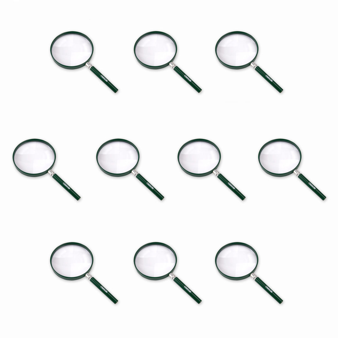 Carson HU-20AMMU Bigeye Magnifier with Oversized Lens (Set of 10), 5"