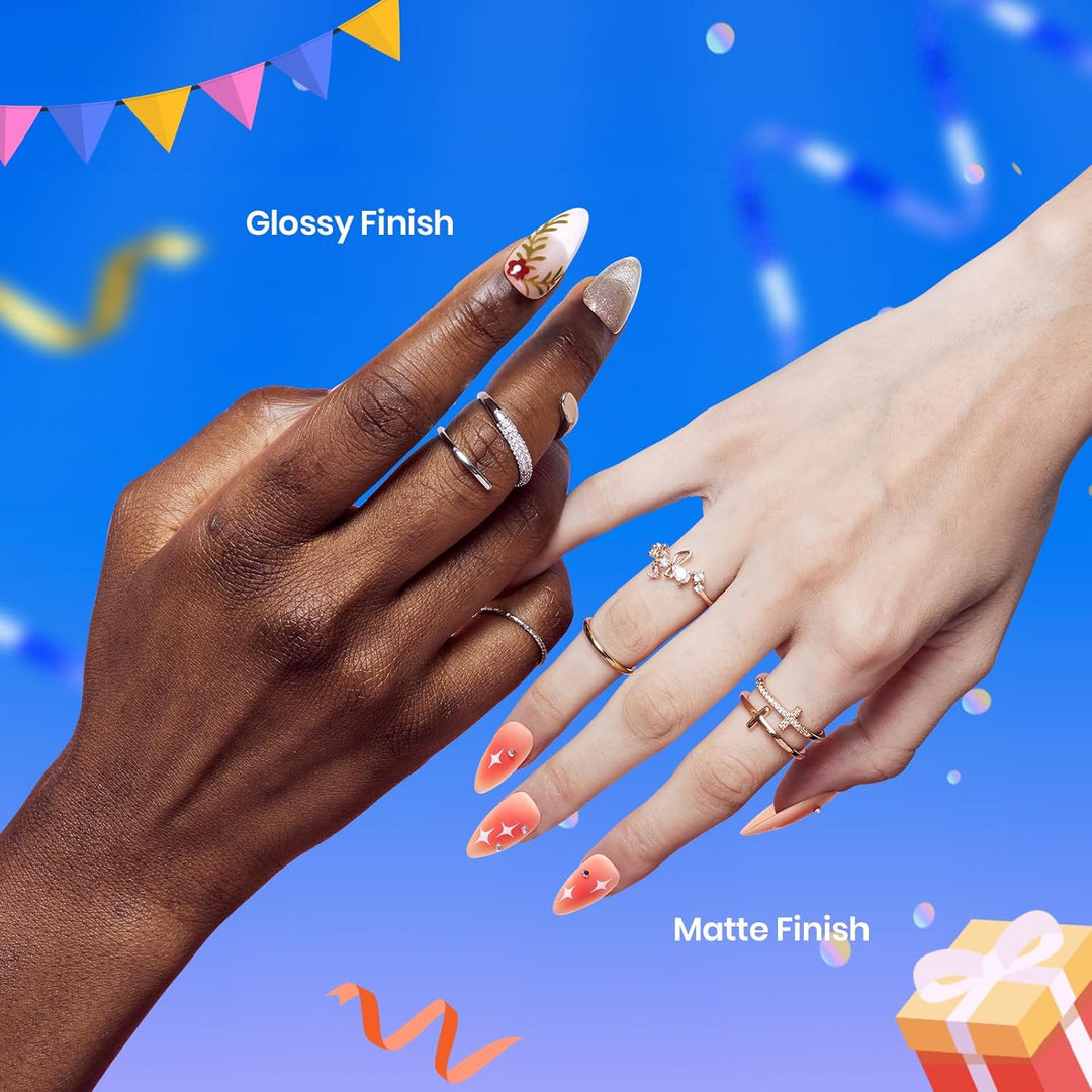 Beetles Gel Nail Polish Set – 3Pcs No Wipe Top Coat & Cuticle Oil | Glossy Shine