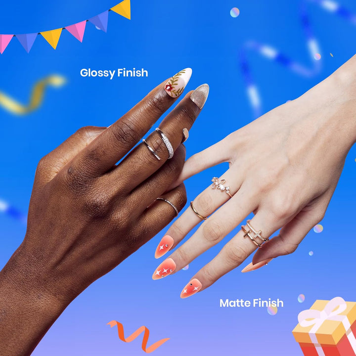 Beetles Gel Nail Polish Set – 3Pcs No Wipe Top Coat & Cuticle Oil | Glossy Shine