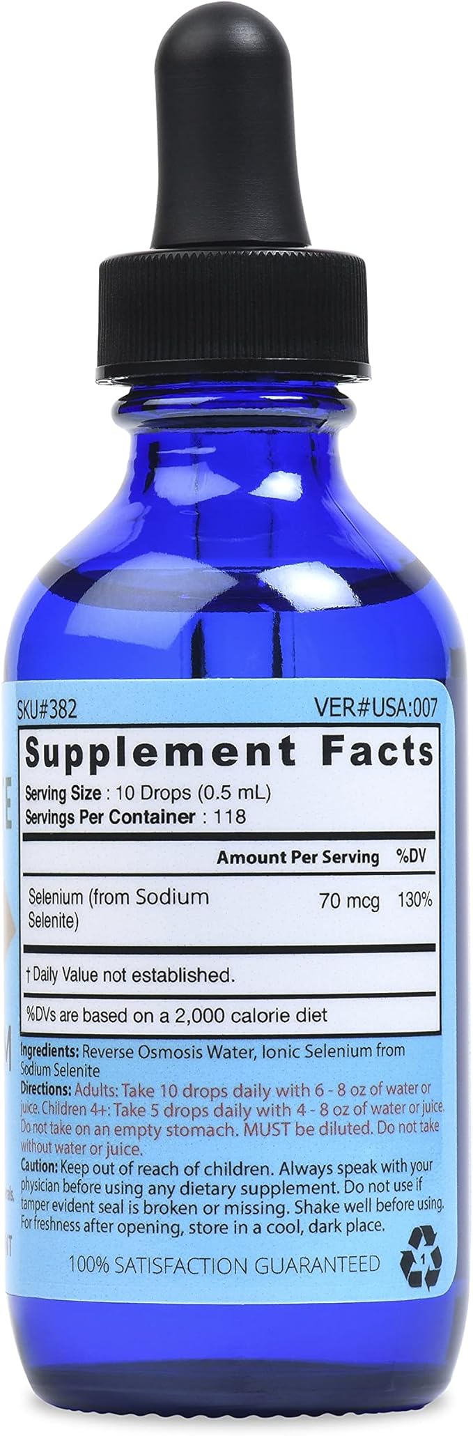 (Glass Bottle) Good State Liquid Ionic Selenium Ultra Concentrate (10 Drops Equals 70 mcg - 100 Servings per Bottle)