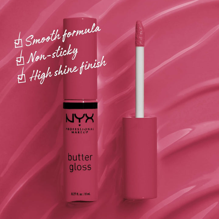 NYX Butter Gloss | Non-Sticky Lip Gloss for Women - Strawberry Cheesecake