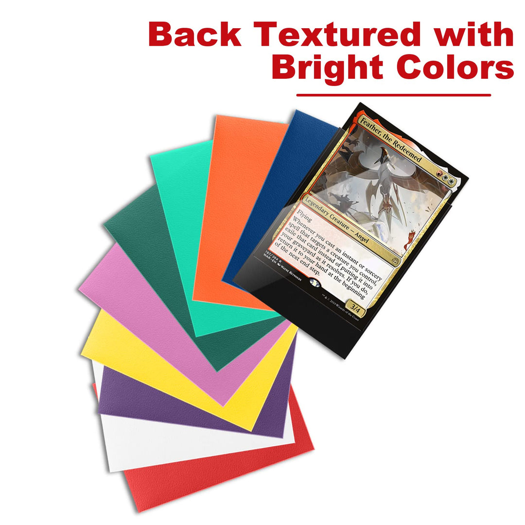 Ruby MTG Card Sleeves 200 Pack, Standard Card Sleeves Sturdy MTG Sleeves Matte Back Finish, Perfect Shuffling - Protect All Your Trading Cards Collectible Cards by Fabmaker, Never Tear