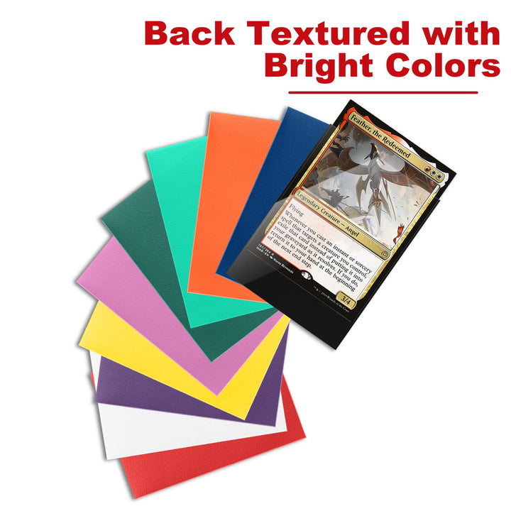 Ruby MTG Card Sleeves 200 Pack, Standard Card Sleeves Sturdy MTG Sleeves Matte Back Finish, Perfect Shuffling - Protect All Your Trading Cards Collectible Cards by Fabmaker, Never Tear