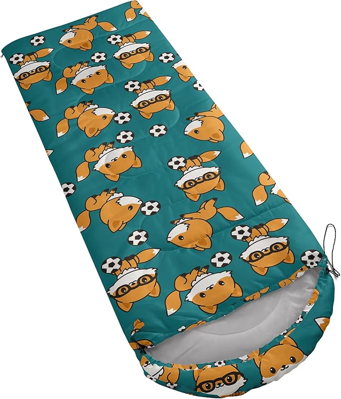 AILONEN Boys Sports Camping Sleeping Bags,Lightweight & Waterproof,3 Season Warm & Cool Weather,Black Player Basketball Sleeping Bags for Kids Adults,Travelling,Outdoors