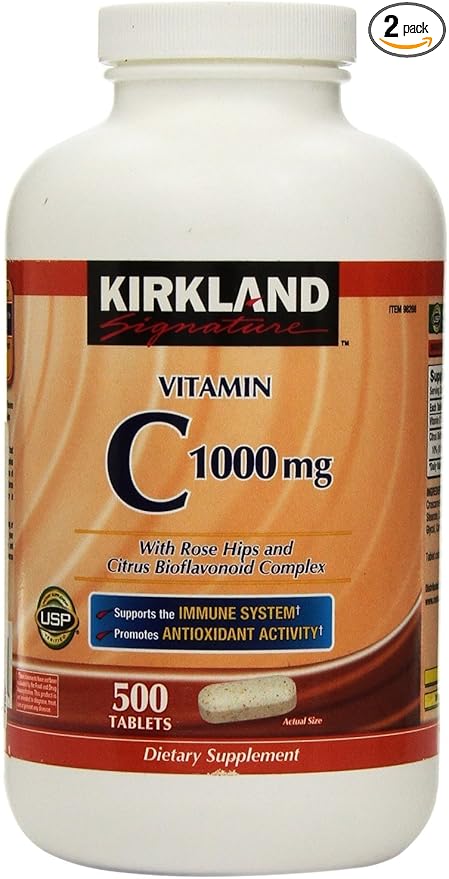 Kirkland Signature Vitamin C 1000 mg., 500 Tablets (2 Pack)