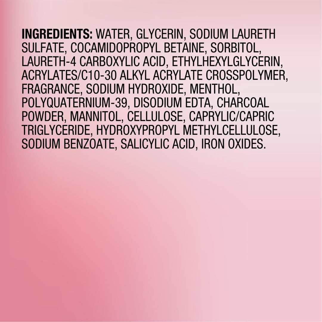 Bioré Rose Quartz + Charcoal Daily Purifying Cleanser, Oil Free Facial Cleanser Energizes Skin, Dermatologist Tested and Cruelty Free, 6.77 oz