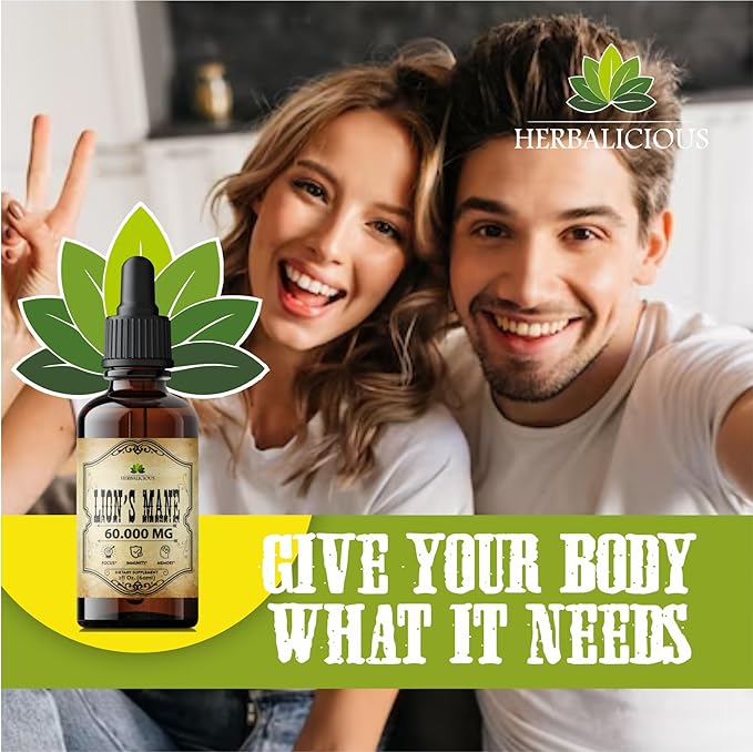 Lion’s Mane Liquid Mushroom Supplement – Premium Mushroom Extract Brain Supplement for Memory Focus, Clarity and Nerve Support – Non-Gluten and Non-GMO Supplement Lions Mane 2 Fl Oz