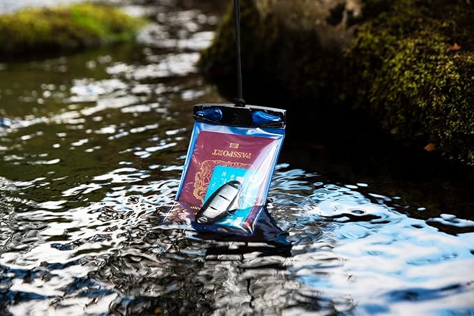 Aquapac Keymaster+ Waterproof Travel Case, Made in the UK, Carry Cord, Travel Essential, 5 Year Warranty, Watersports, Hiking, Mountain Biking, Running Accessory