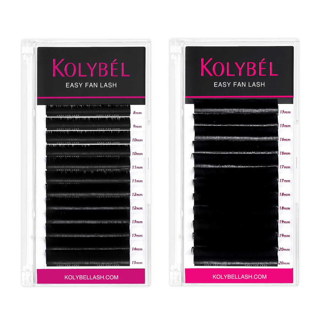 Easy Fan Lashes 0.05 D 15-20MM & Easy Fan Lashes 0.05 D 8-15MM