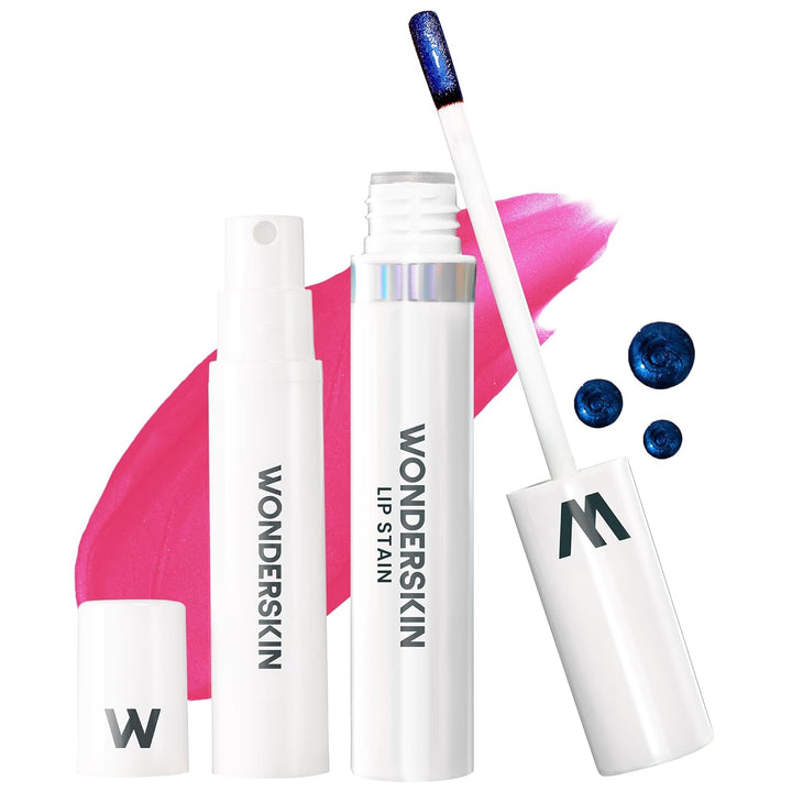 Wonderskin Wonder Blading Lip Stain Masque | Waterproof Pink Tint, Matte Finish