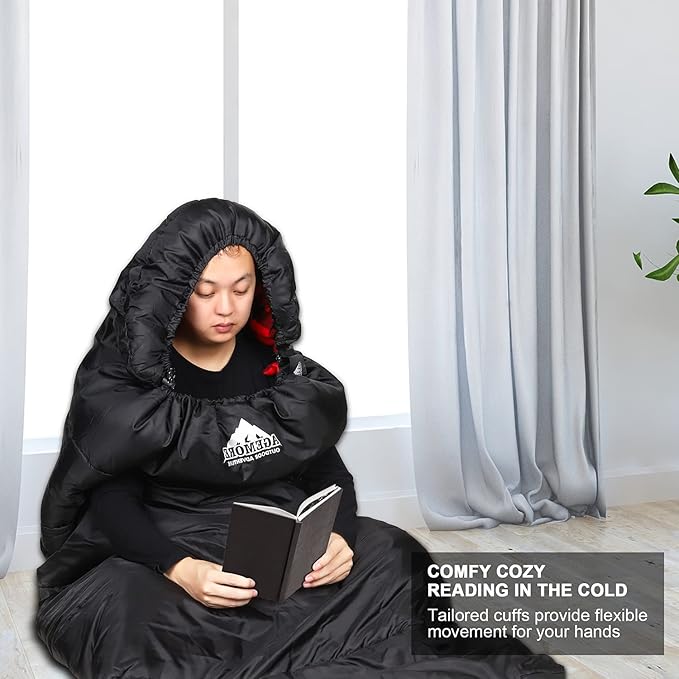 AGEMORE Cotton Flannel Sleeping Bag XL for Camping, Envelope Sleeping Bags for Adults 91"X35", Great for 3-4 Season Traveling, Hiking & Outdoor Activities, Waterproof Comfort with Compression Sack