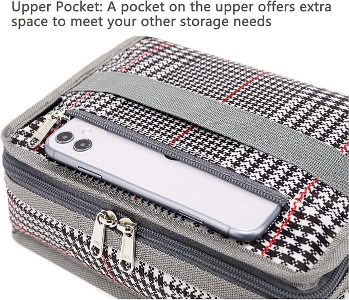 FlowFly Small Insulated Lunch box Portable Soft Bag Mini Cooler Thermal Meal Tote Kit with Handle for Work & School (W&B)