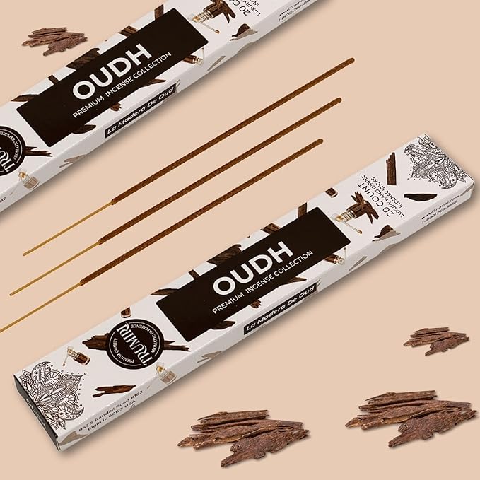 Oud Incense Sticks - Agarwood - Total 40 Insence-Sticks - Dual Pack of 20 Insense - Inciensos - Inscents - Natural Non Toxic Ingredients - Incents - Incence - Inscense - Insents