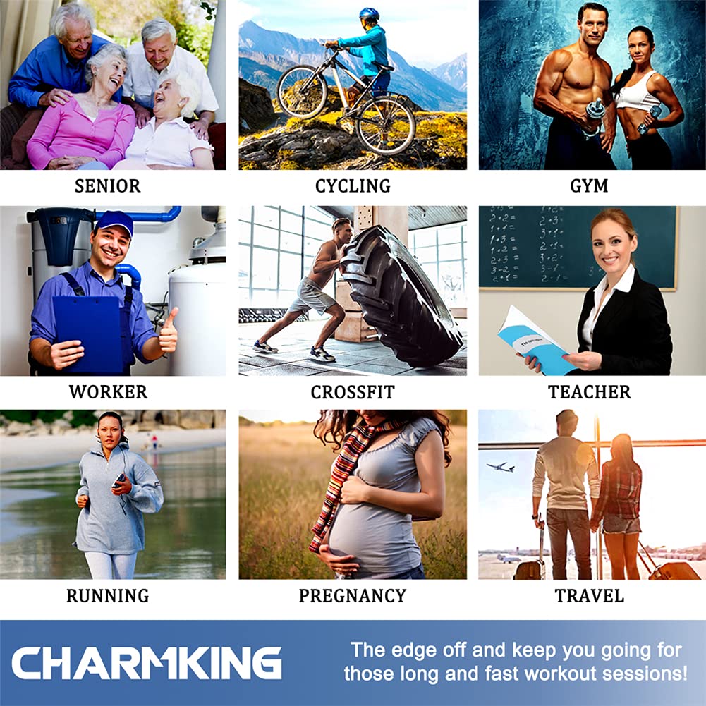 CHARMKING Compression Socks for Women & Men Circulation (3 Pairs) 15-20 mmHg is Best Athletic for Running, Flight Travel, Support, Cycling, Pregnant - Boost Performance, Durability (S/M, Multi 08)