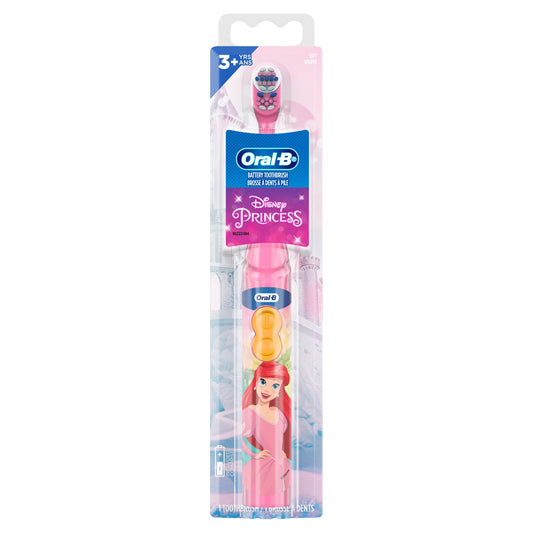 Oral-B Kid's Battery Toothbrush Featuring Disney's Little Mermaid, Soft Bristles, for Kids 3+