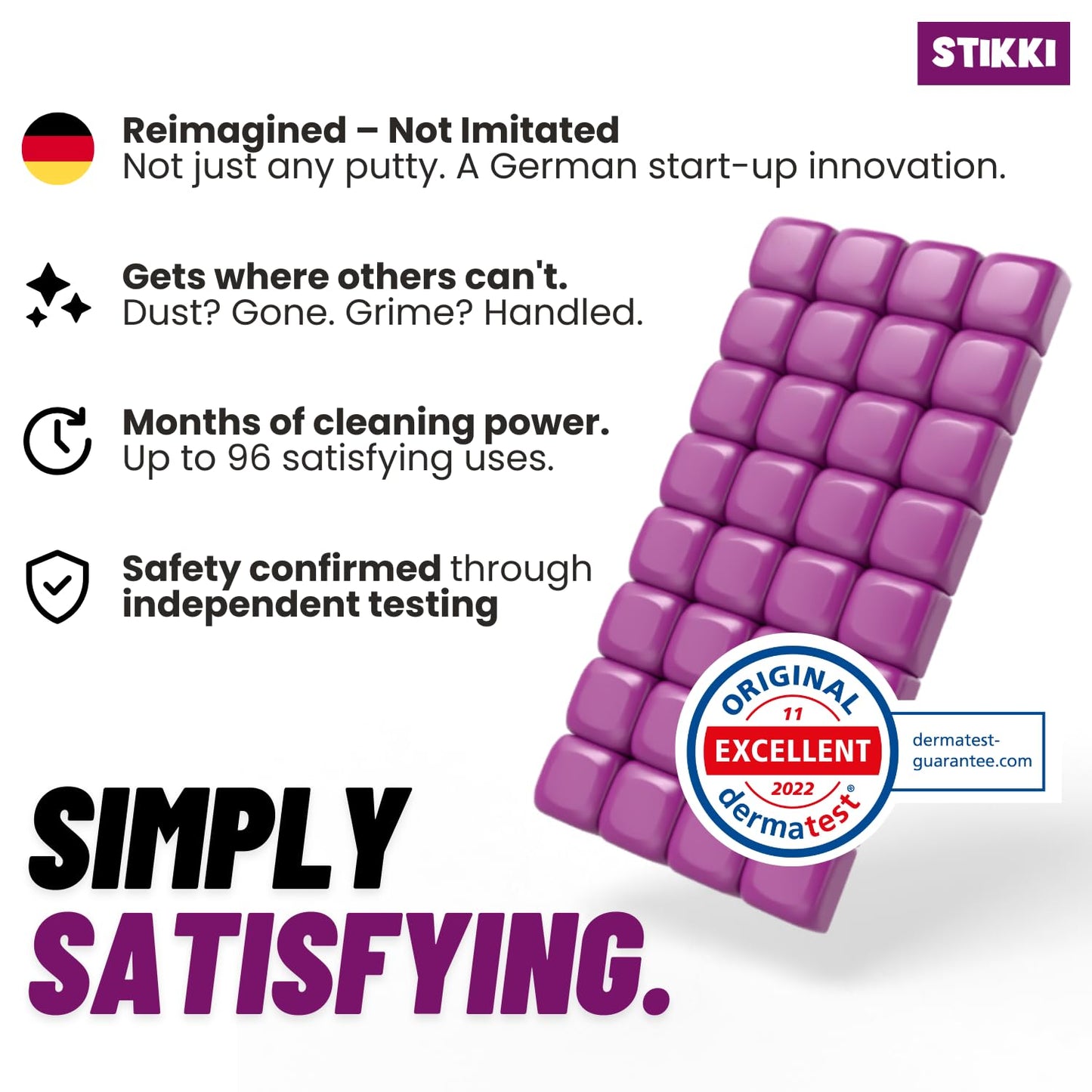 STIKKI® Cleaning Putty for Phones & Earphones – Pro Cleaning Kit for Hard-to-Reach Areas | Brushes & Charging Port Tool for USB-C & Lightning (e.g. iPhone) included | Ideal for Airpods & More